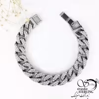 دستبند کارتیر نگین دار با کد 11400