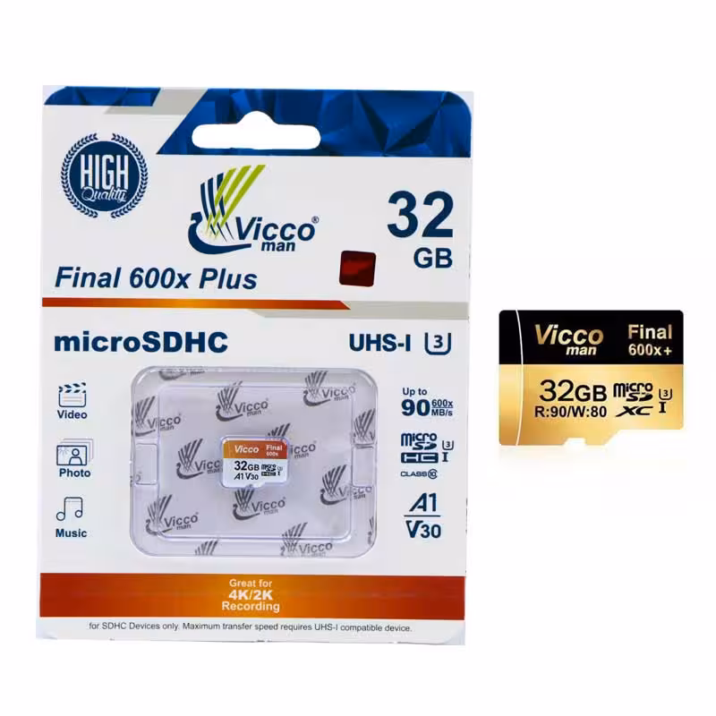 رم میکرو 32 گیگ ویکومن Vicco Final U3 A1 90MB/s