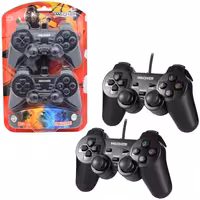 دسته بازی کامپیوتر سیم دار دوبل شوکدار مچر (Macher) مدل MR-58