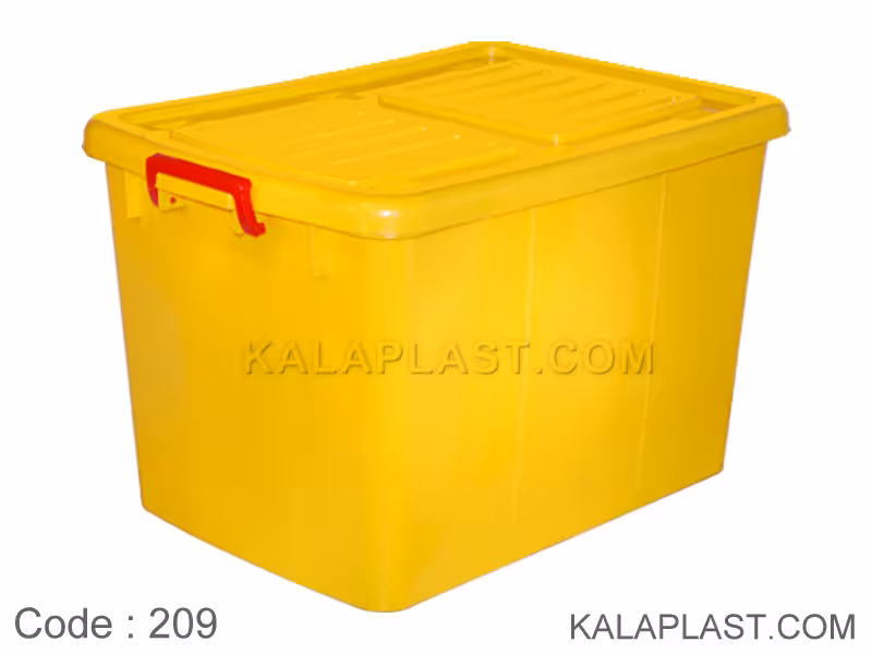 صندوق چرخدار بزرگ کد 209 / زرد
