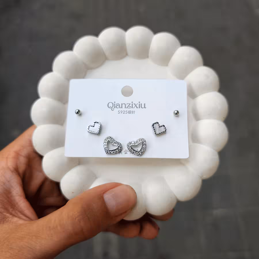 پک گوشواره سه جفتی مینیمال کد 311