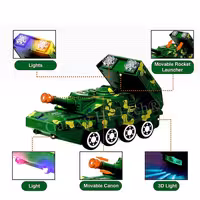 اسباب بازی تانک نفربر موزیکال چراغدار با جعبه مناسب هدیه