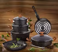 سرویس 10 پارچه اویز پلاس مدل السا (مشکی)