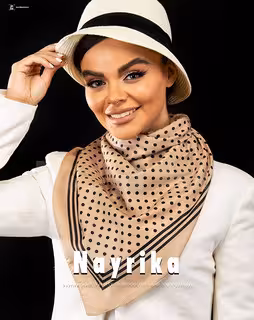 مینی اسکارف توپی ریز با حاشیه 3 خط کد MA219