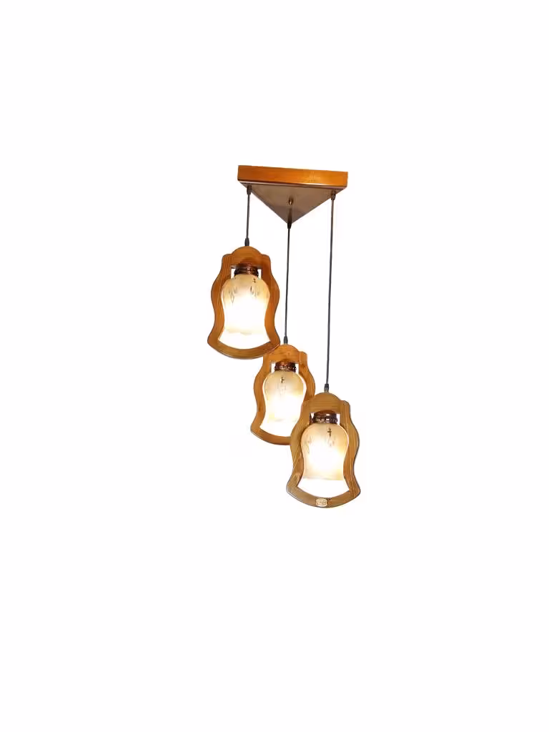 آویز چوبی فرانک سه شعله