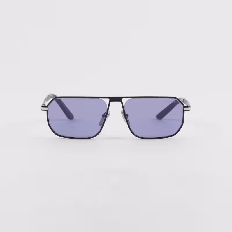 قیمت و خرید عینک آفتابی فریم مشکی مات با لنز بنفش کمرنگ پرادا مدل SPRA53_M1BO_FE05Q_C_059 اورجینال
