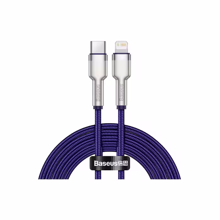 کابل لایتنینگ به Type C فست شارژ بیسوس Baseus Cafule Metal PD CATLJK-B طول 2 متر توان 20 وات