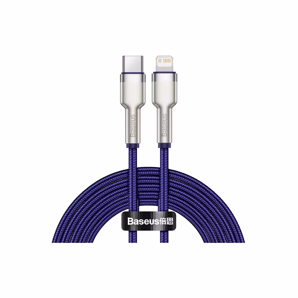 کابل لایتنینگ به Type C فست شارژ بیسوس Baseus Cafule Metal PD CATLJK-B طول 2 متر توان 20 وات