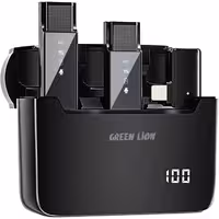 یکروفن بی سیم گرین لاین مدل Green Lion 2 in 1 Digital Display Microphone ( Lightning Connector)