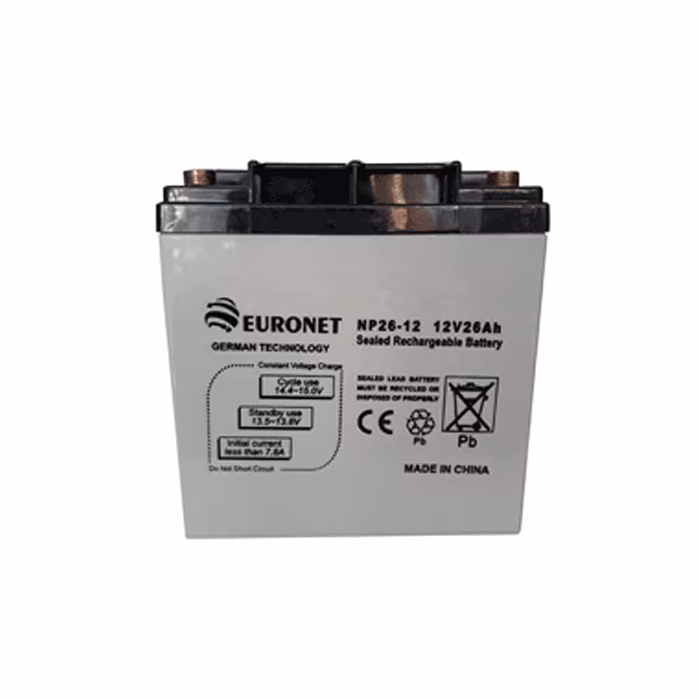 باتری یو پی اس 12 ولت 26 آمپر ساعت یورونت