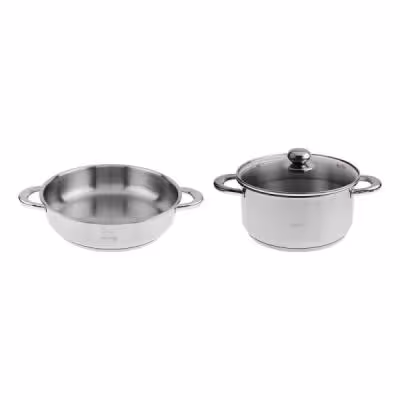 سرویس تابه و قابلمه 3 پارچه پارس استیل مدل فلزی کد 2428