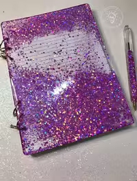 دفتر A5 اکلیلی و براق رزینی