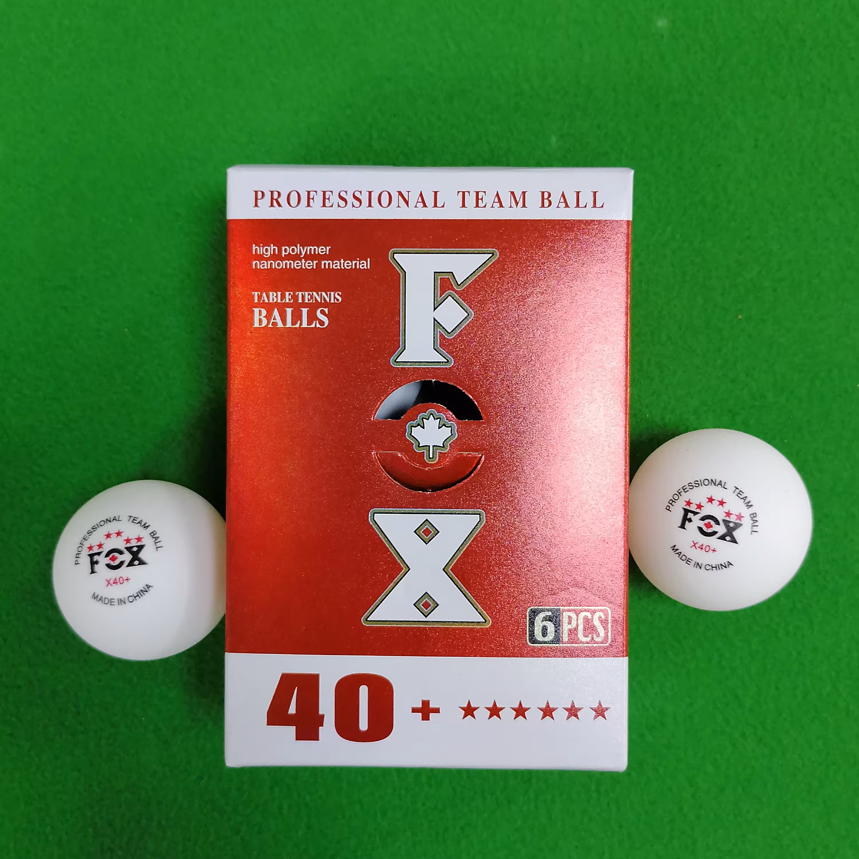 توپ اورجینال پینگ پنگ حرفه ای مدل 6عددی FOX 