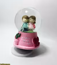 گوی موزیکال برفی (گوی موزیکال دختروپسر Happy Every Day) سایز متوسط