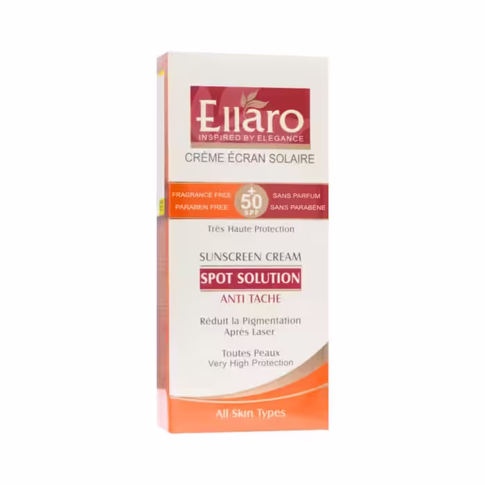 کرم ضد آفتاب SPF50 اسپات سولوشن ضد لک 40 میلی لیتر الارو