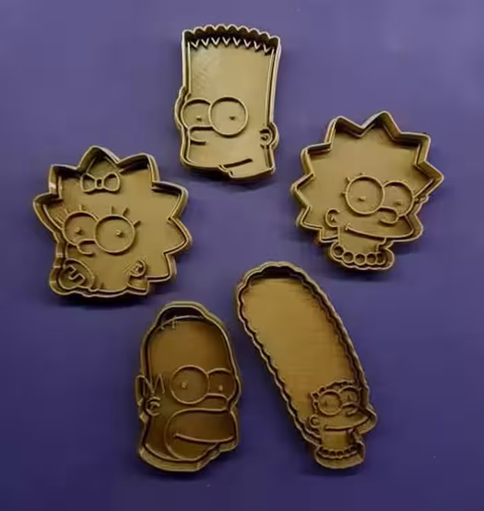 مدل سه بعدی کاتر کیک طرح سیمپسون ها (stl)