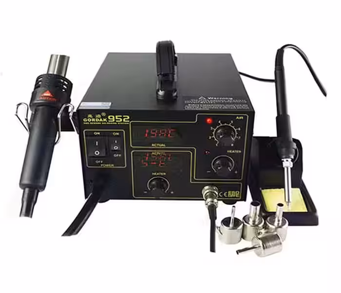 دستگاه دیجیتال دوکاره هیتر و هویه گرداک  Gordak 952 2 in 1 BGA Rework Soldering Station