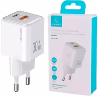 شارژر دیواری فست شارژ یوسامز مدل US-CC189 با توان خروجی 30 وات