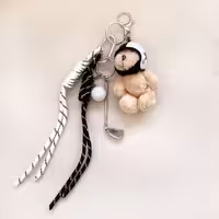 چارم بگ خرس و توپ سفید تیسا اکسسوری