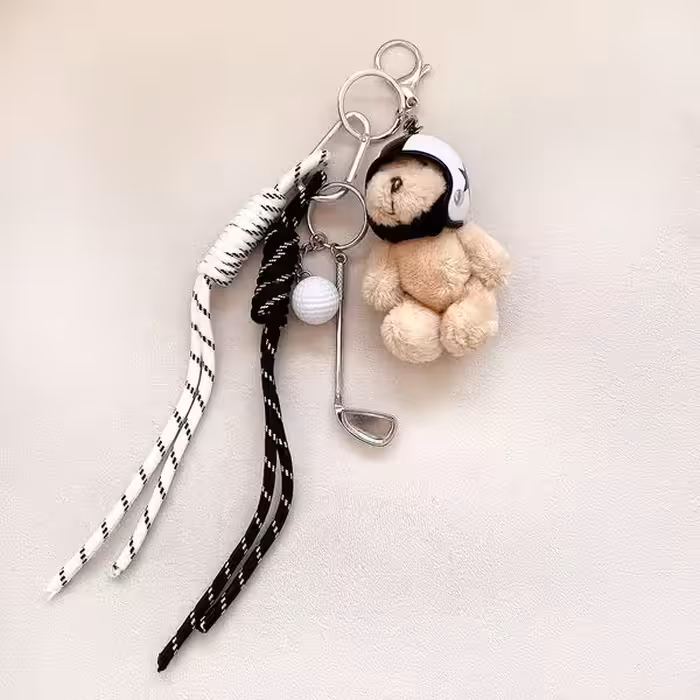 چارم بگ خرس و توپ سفید تیسا اکسسوری