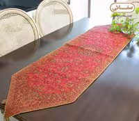 رومیزی رانر ترمه هاشمی کد 24 قرمز مات