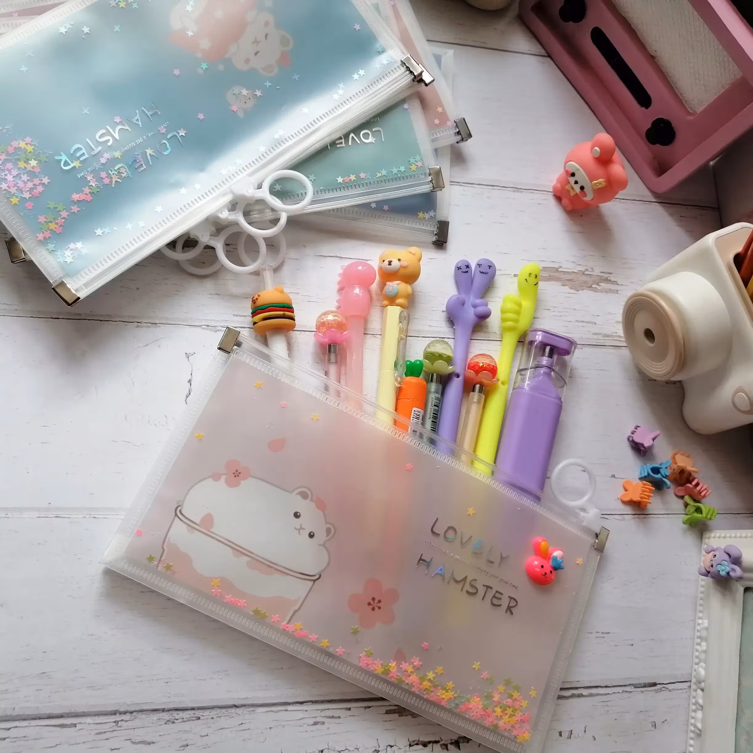 جامدادی و کاور پی وی سی آکواریومی طرح کیوت