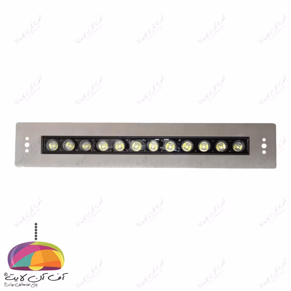 چراغ استخری توکار مستطیل 12 وات بدنه استیل LEDMAN