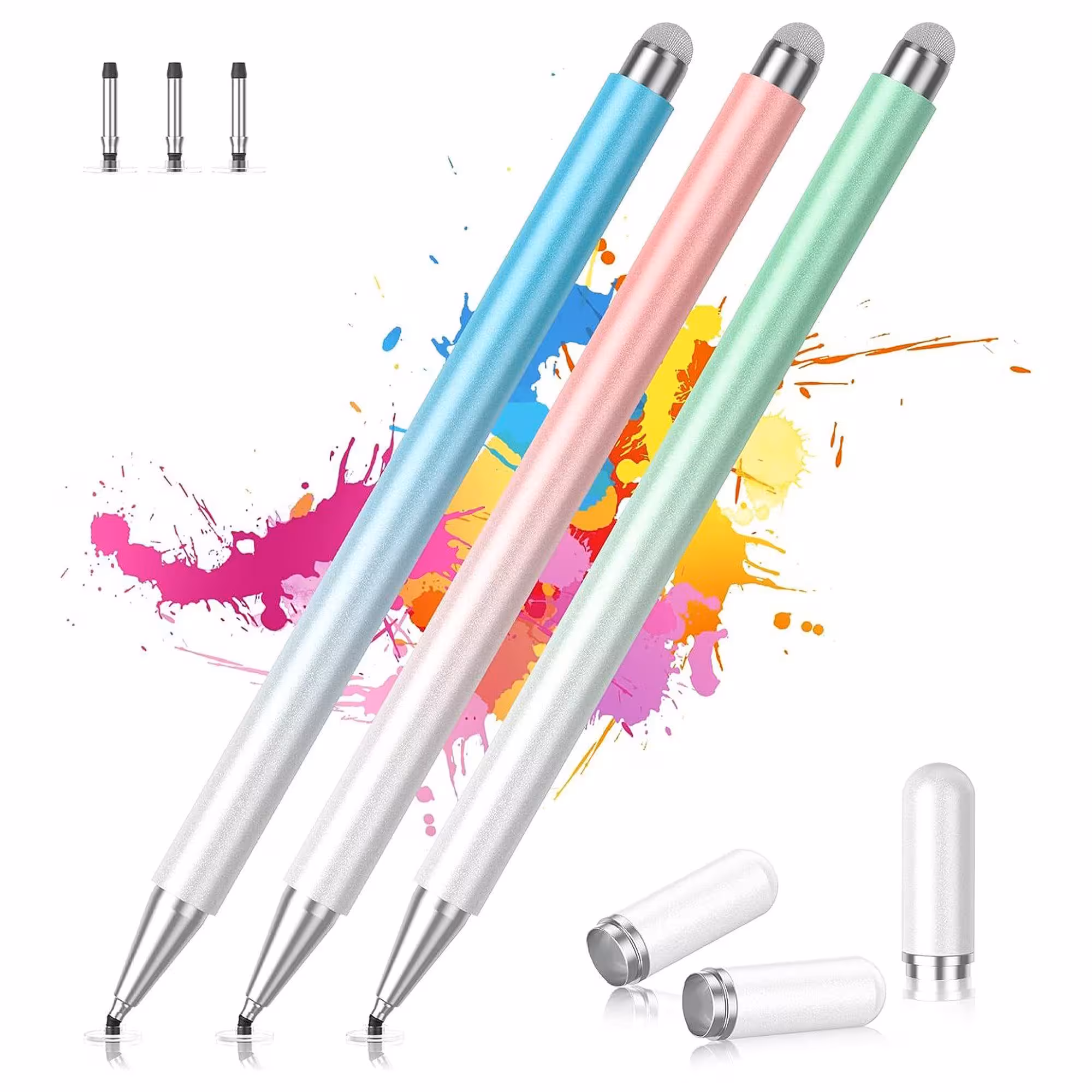 قلم لمسی Stylus Pens for Touch Screens, 2 in 1 Magnetic Disc Stylus Pen