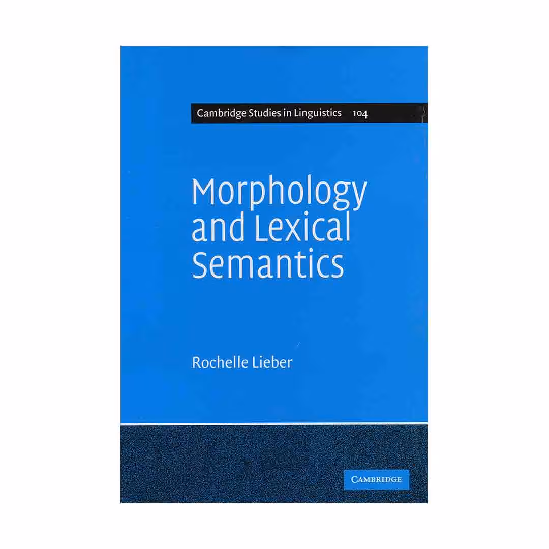 Morphology and Lexical Semantics