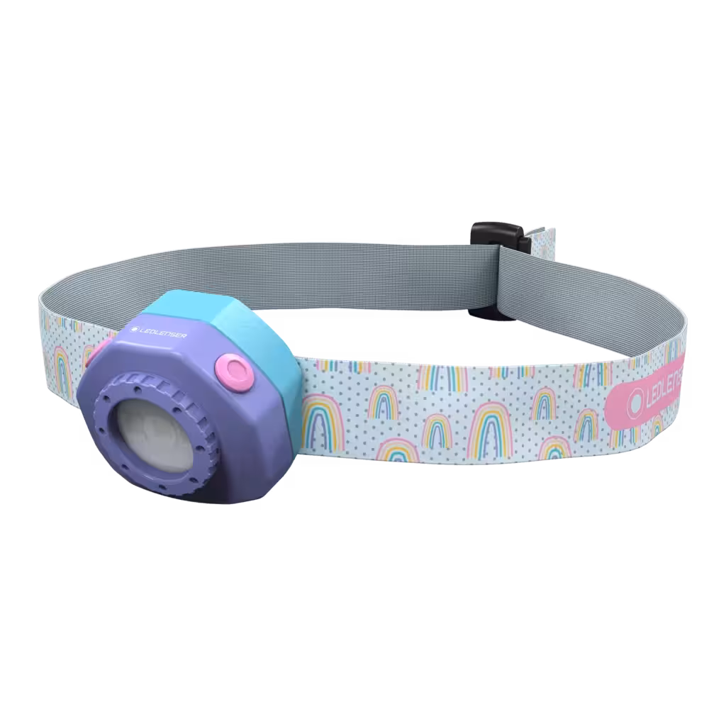 هدلامپ لدلنزر – چراغ پیشانی شارژی کودکان Ledlenser Headlamp Kidled4R – Purple