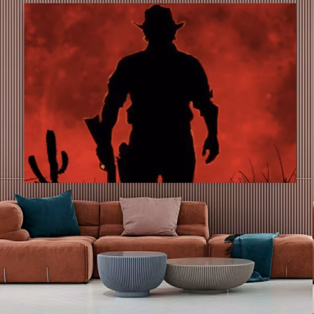 پوستر پارچه ای طرح گیم ردد -Red Dead Redemption کد 213