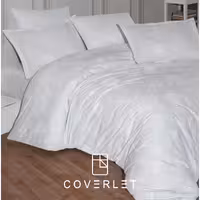 روتختی نقره‌ای سفید طرح گل کاوری دونفره مدل Arnor