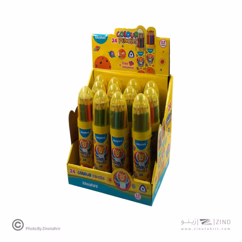 مدادرنگی12رنگ قوطی اسکول فنزکد92440