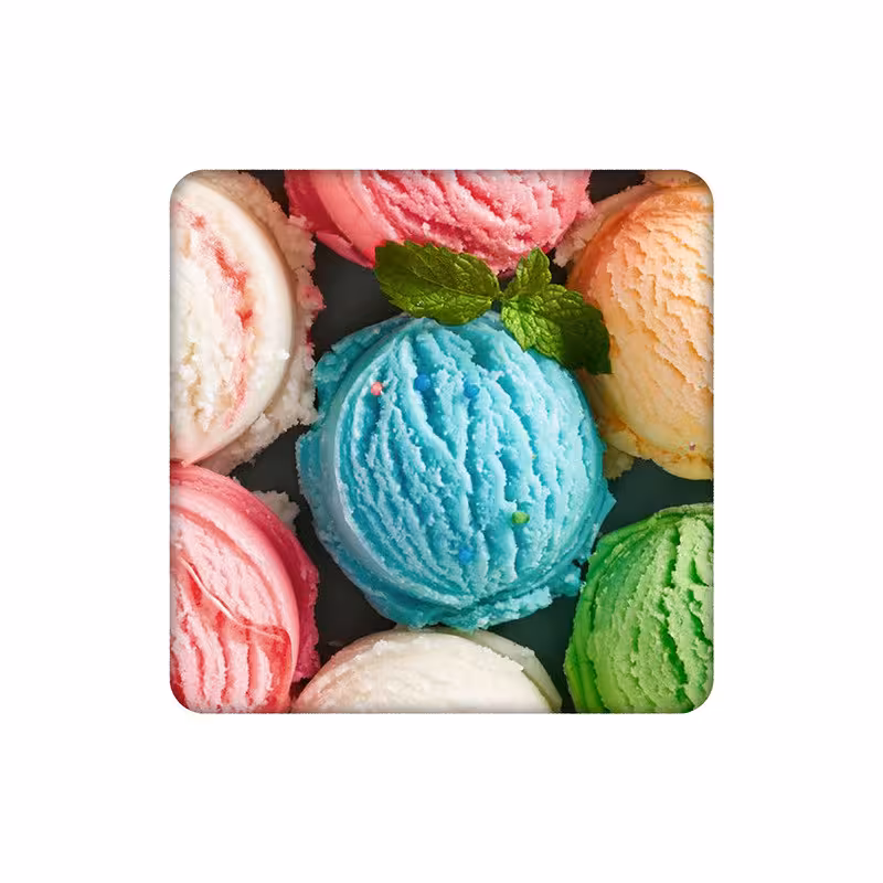 زیرلیوانی طرح بستنی رنگی کد 1748730