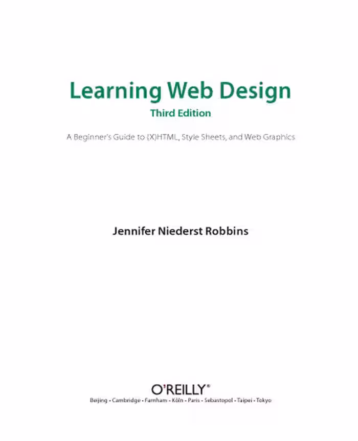 خرید و دانلود نسخه کامل کتاب Learning Web Design: A Beginner’s Guide to (X)HTML, Style Sheets, and Web Graphics