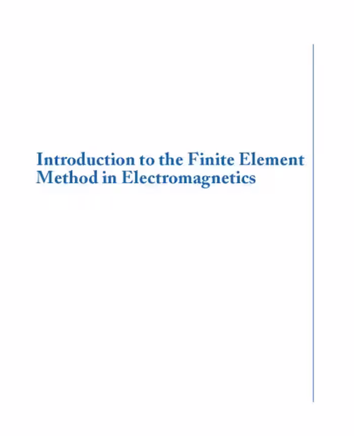 خرید و دانلود نسخه کامل کتاب Introduction to the finite element method in electromagnetics