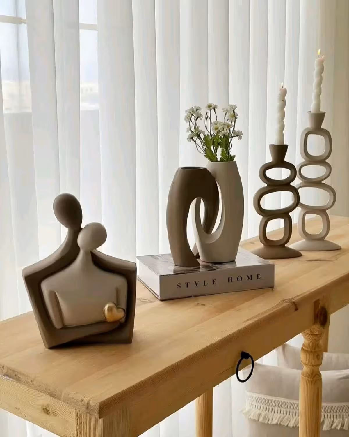 جاشمعی_ گلدان _دکوری عشق (ست)کد کالا 1899