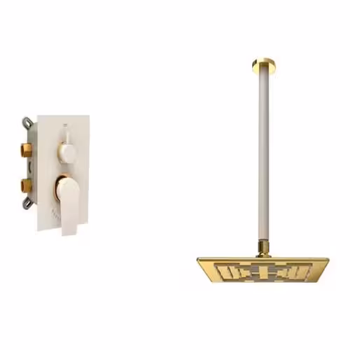 شیر حمام توکار شودر مدل رومر پلاس تیپ 1 ABS شیری طلا