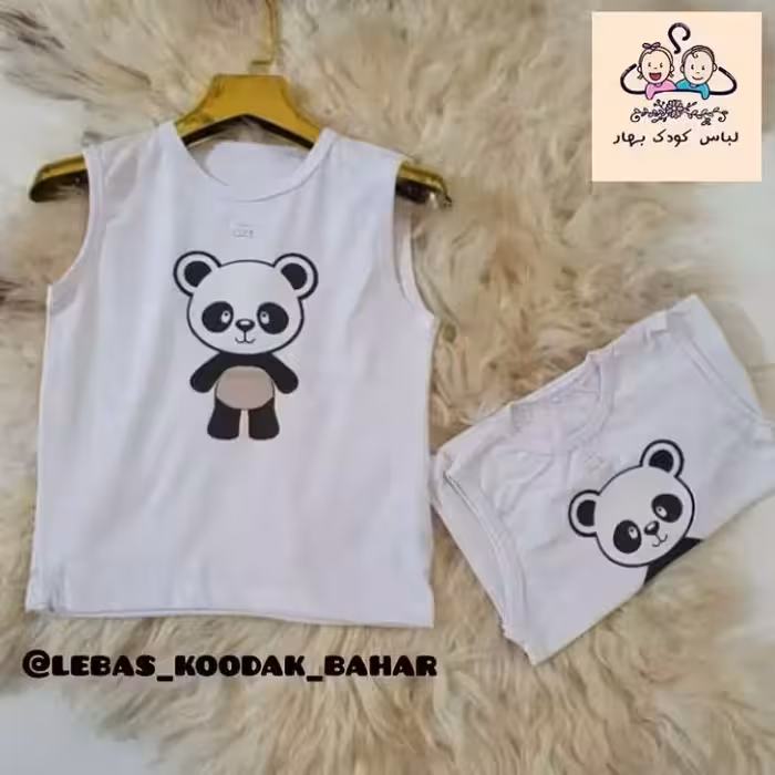 تاپ تک جنس پنبه چاپ پاندا، سایز 6 ماه تا 2‌.5 سال