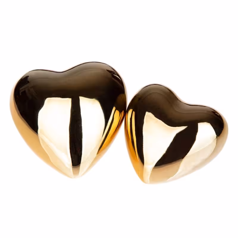 دکوری مدل گوی طرح قلب مجموعه 2 عددی