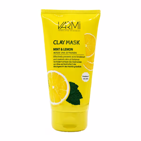 ماسک خاک رسی لیمو و نعناع وارمی