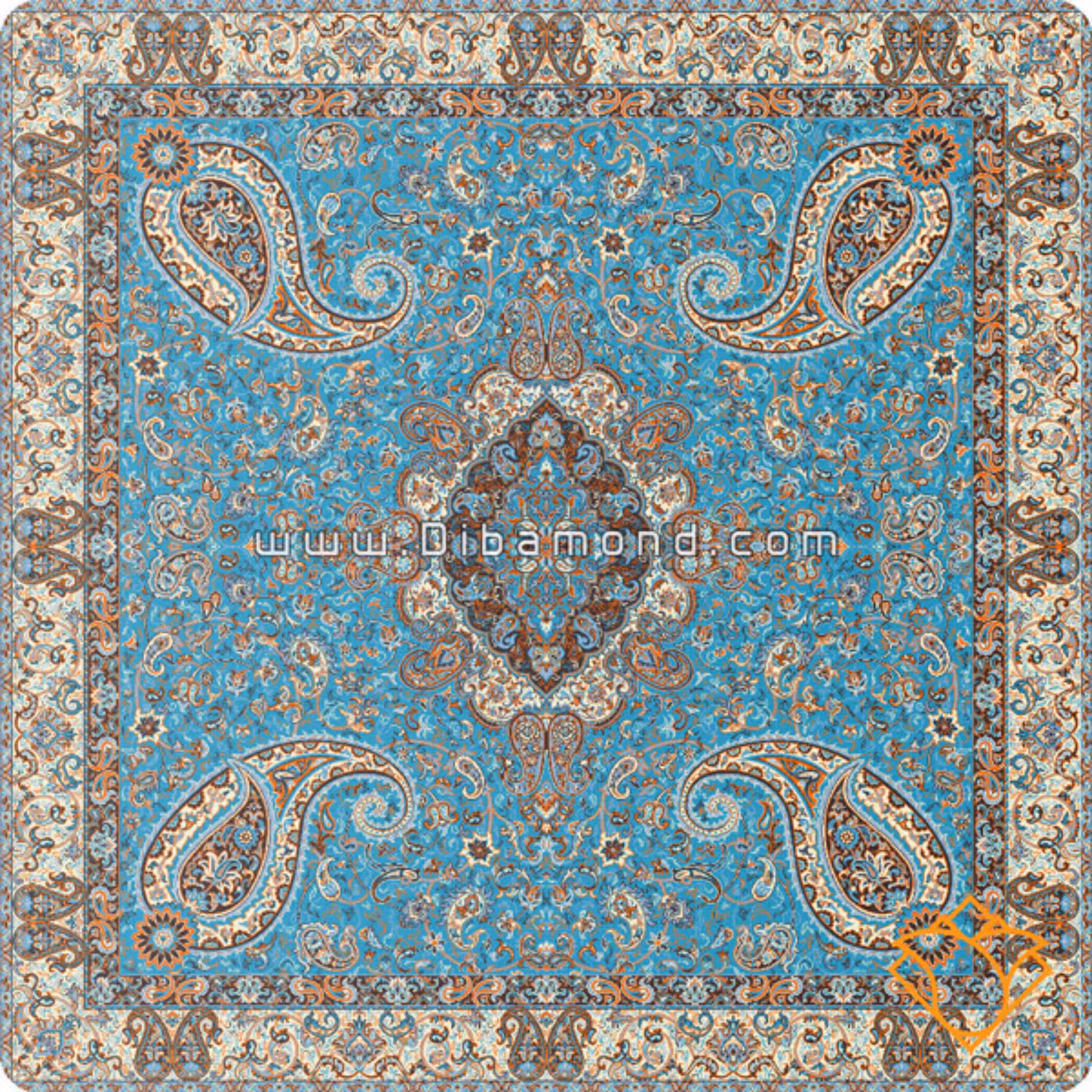 رومیزی ترمه ابریشم طرح سالار مشکی مدل 807