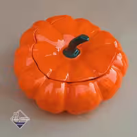 ظرف درب دار طرح کدو (ساده)