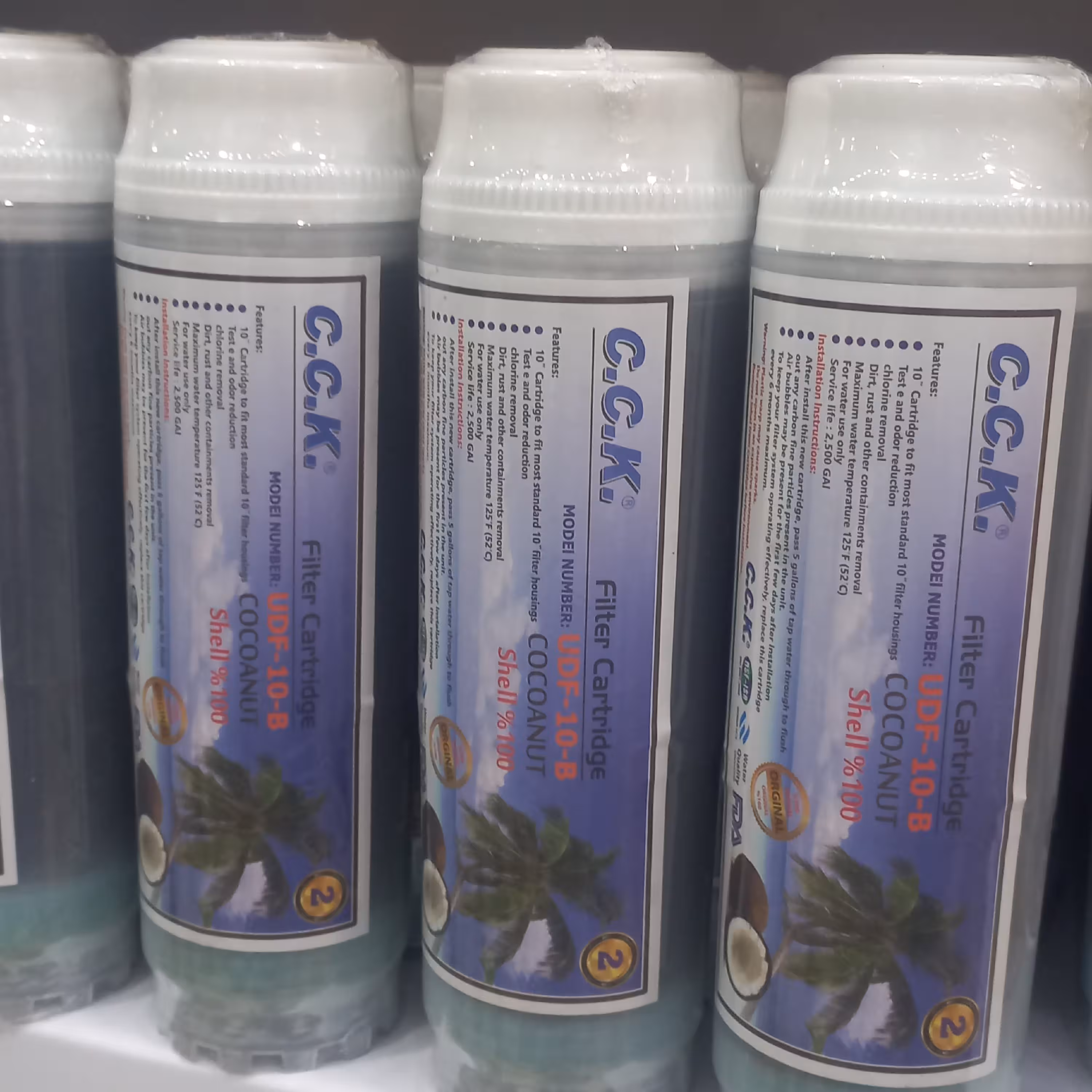 فیلتر تصفیه آب مرحله دوم  گیاهی100درصد کوکونات