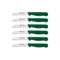 ست چاقوی میوه 6 عددی سولینگن سبز روشن با طراحی الماسه – چاقوی میوه بری با تیغه فولاد ضدزنگ آلمانی و دسته الماسه شده برای برش حرفه‌ای میوه‌جات