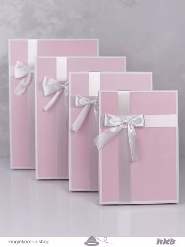 جعبه کادو صورتی پاستیلی  Pastel pink gift box