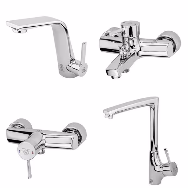 ست شیرآلات قهرمان مدل الماس دسته ارکیده