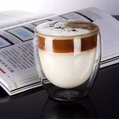 لیوان دو جداره بدون دسته