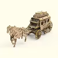 پازل چوبی مکانیکی کالسکه (دلیجان)