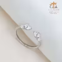 انگشتر فری سایز دخترانه نقره و ظریف کد 15732